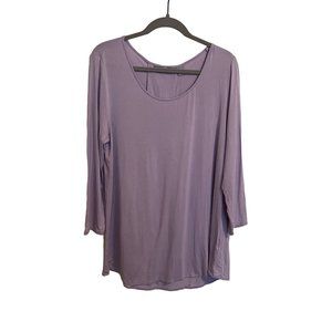 LANDS END TUNIC‎ SIZE LARGE QUARTER SLEEVE LILAC